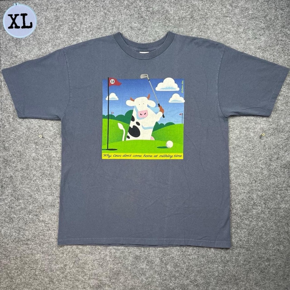 Vintage Funny Cow Inc Golfing Tee Shirt